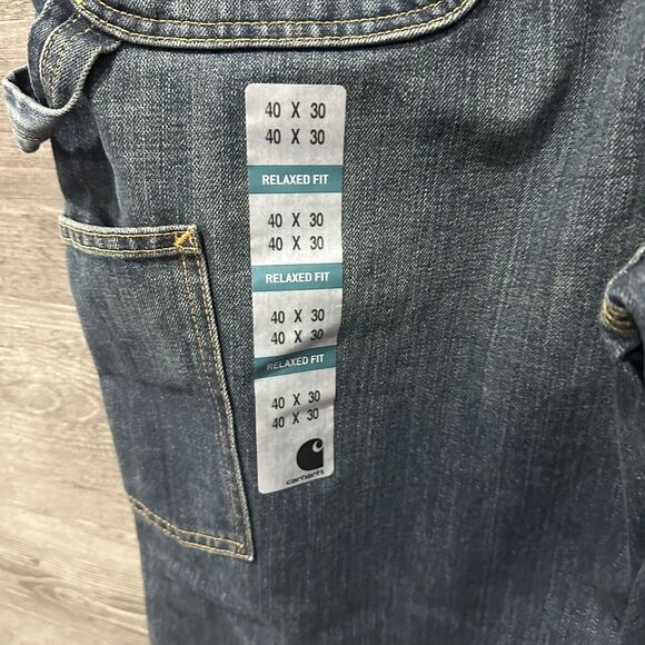 Carhartt Men's Holter Dungaree Relaxed Fit Denim Jeans 40 X 30 NWT - Picture 4 of 7